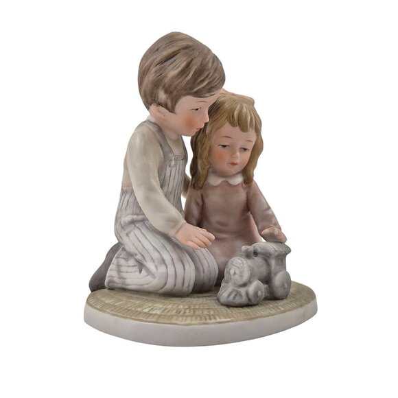 Enesco Figurine Treasured Memories Floors Are Best For Playing Porcelain Vintage - Picture 7 of 10